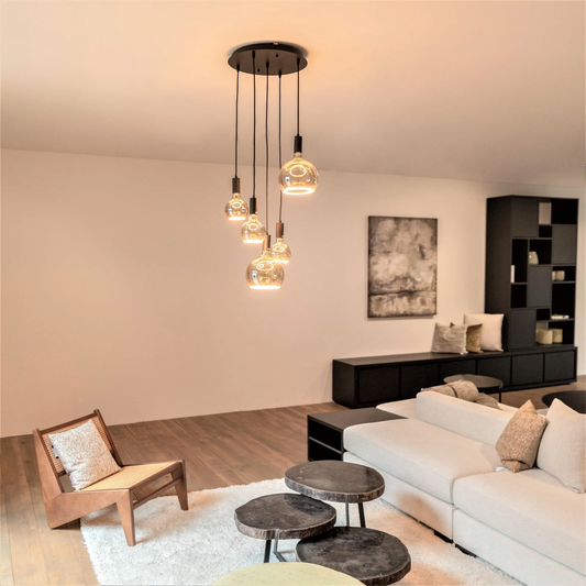 Pendant lamp Lae 5 | amber glass (Floating light sources by Segula)