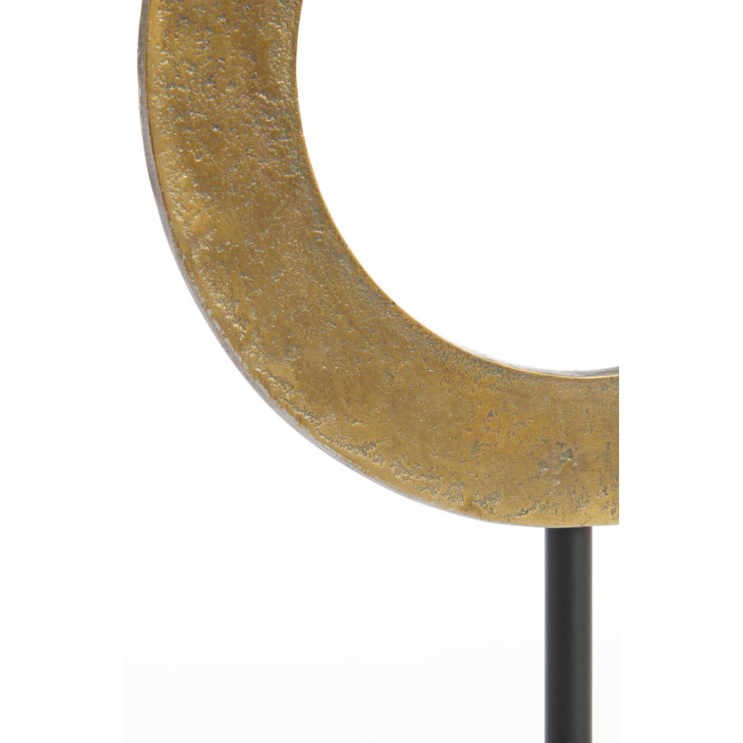 Ring-Ornament op voet goud/zwart WAIWO (S)