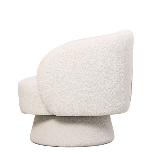 Draaifauteuil Noa in 78x81x77cm Bouclé naturel