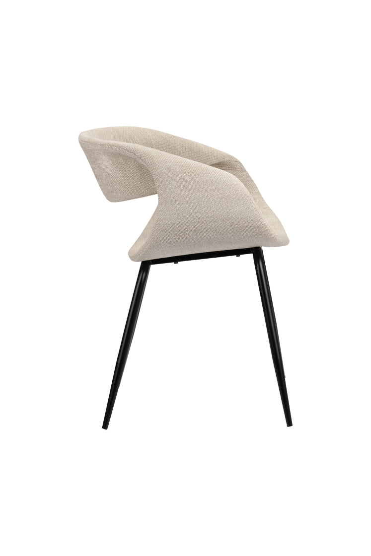 Eetkamerstoel Curva Beige 61 x 53 x 81 cm