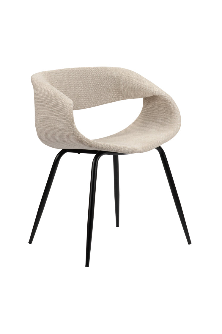 Eetkamerstoel Curva Beige 61 x 53 x 81 cm
