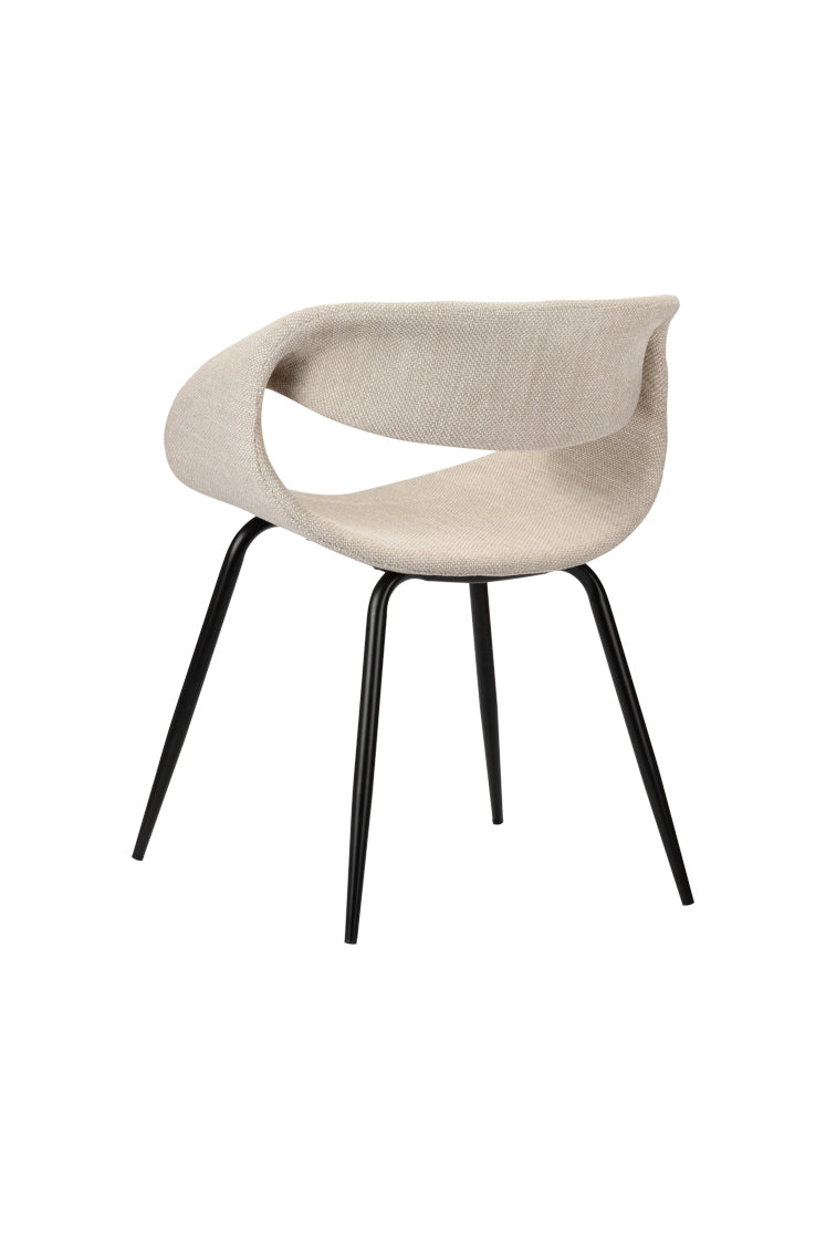 Eetkamerstoel Curva Beige 61 x 53 x 81 cm