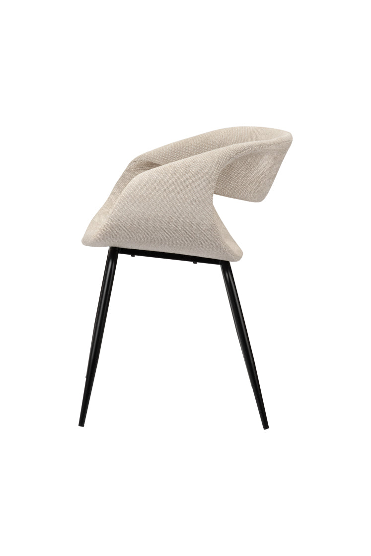 Eetkamerstoel Curva Beige 61 x 53 x 81 cm
