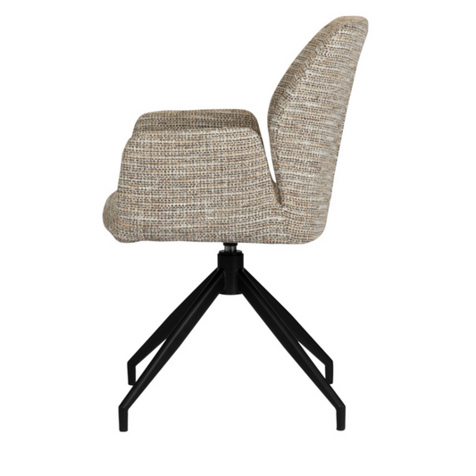 Eetkamerstoel Swirl Latte 56 x 60 x 88 cm