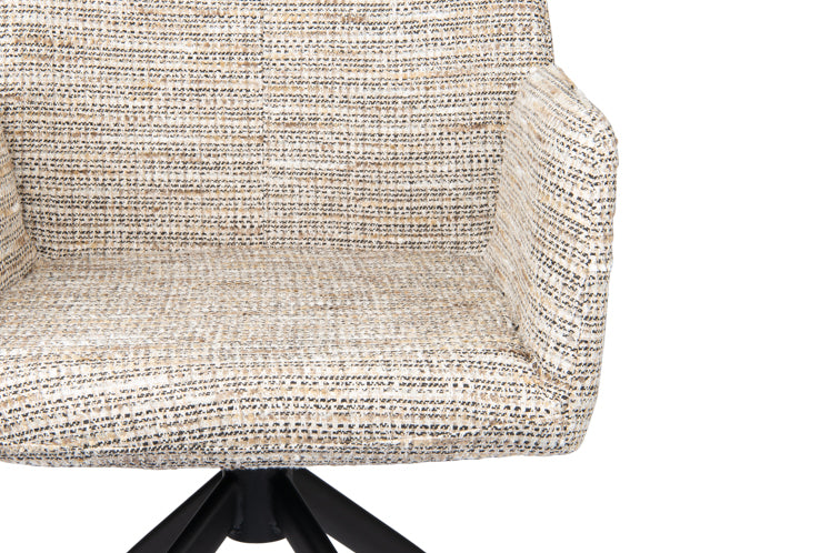 Eetkamerstoel Swirl Latte 56 x 60 x 88 cm