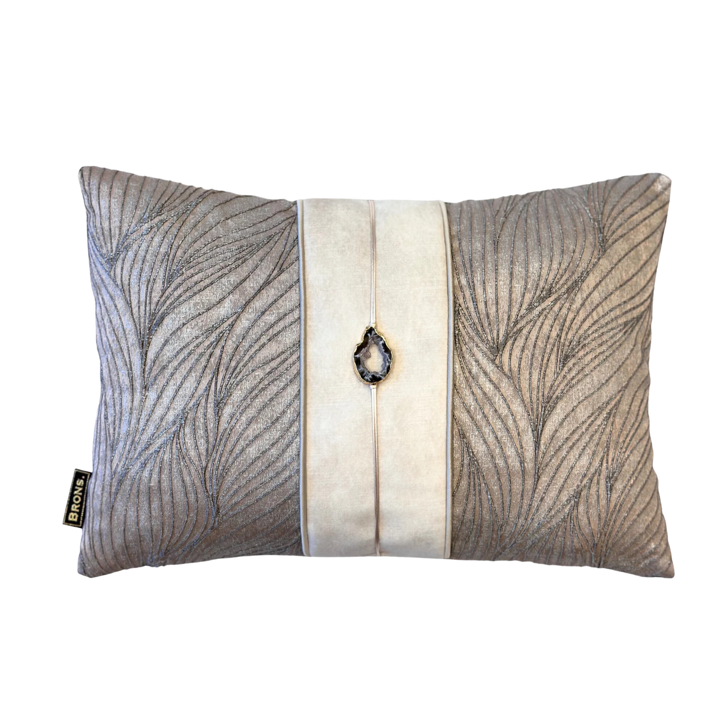 Sierkussen Eleonora mauve stone 45x30 cm