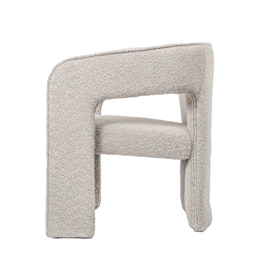 Fauteuil Aila in Bouclé zand 69x66x73cm