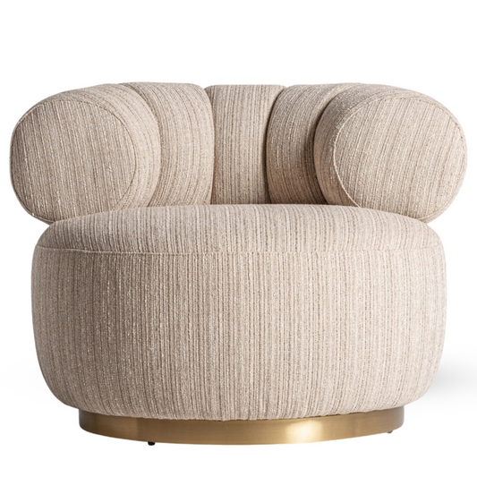 Fauteuil Linai 91x84x68 cm beige/goud