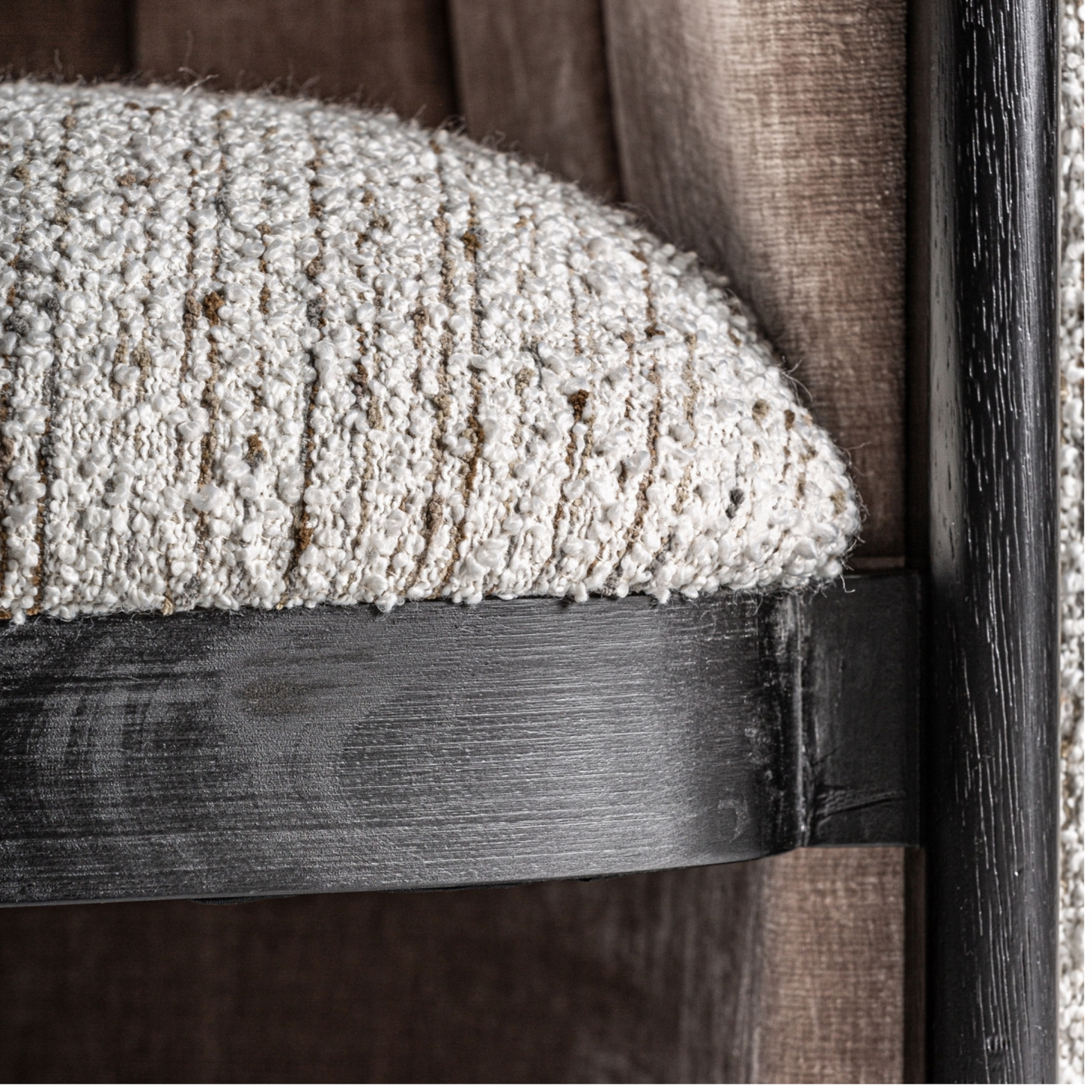 Fauteuil Vienna taupe met zwart polyester 76x75x70 cm