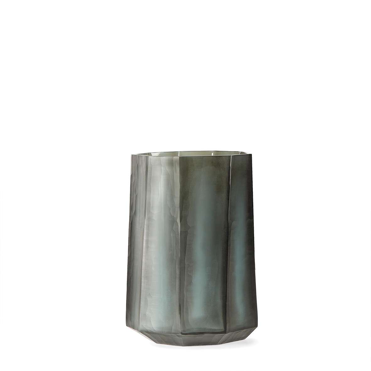Guaxs | OKKA theelichthouder/vaas 23x16x14cm smokegrey (M)
