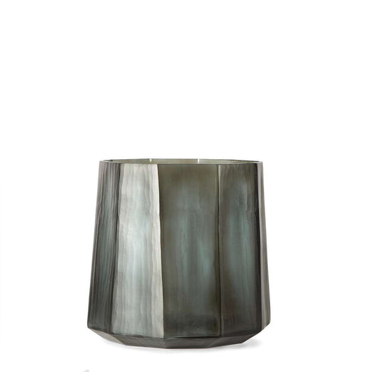 Guaxs | OKKA theelichthouder/vaas 23x16x14cm smokegrey (L)