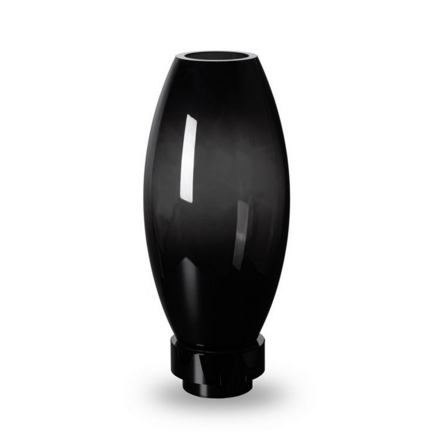 Vaas/theelichthouder Linn Zwart Hoogwaardig Glas (XL)