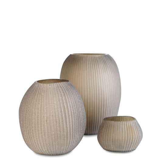 Guaxs | Nagaa theelichthouder 9x13x9cm beige