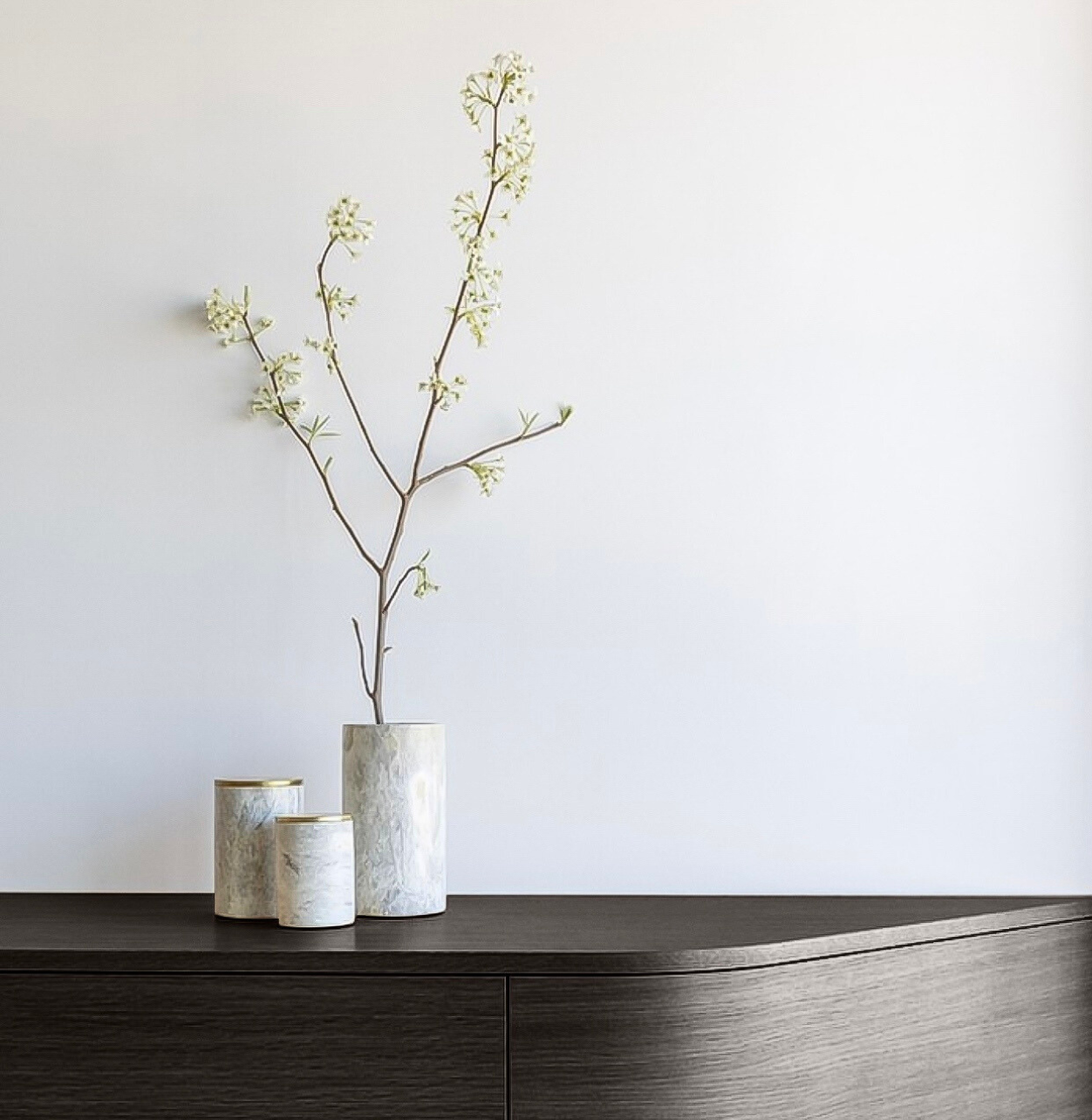 Opbergbox Celeste met messing deksel 13,5x8x9,5 cm