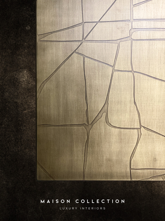Wall decor Capetown brons/goud staal 87x53x3cm