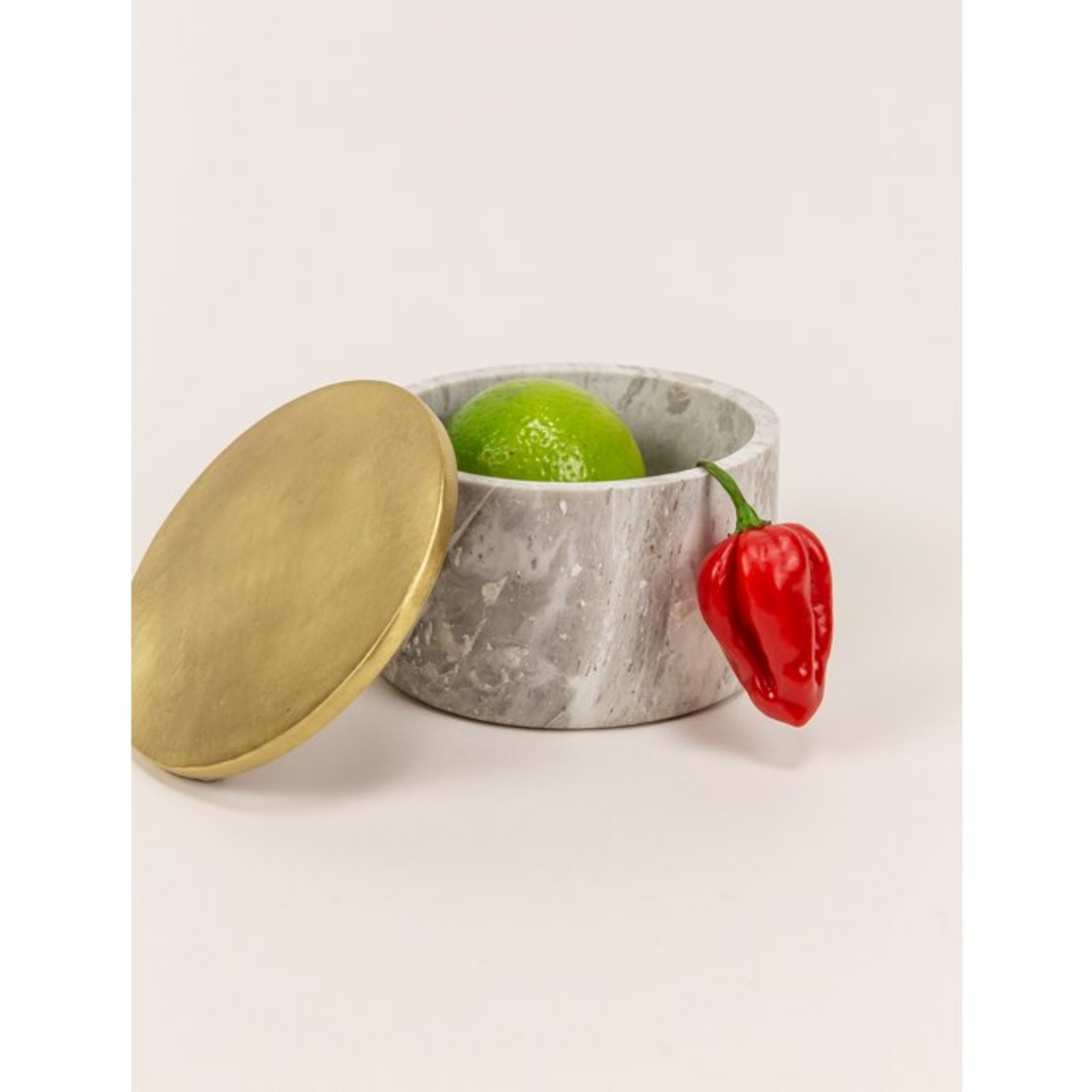 Opbergbox Celeste met messing deksel 10,5x6x5 cm