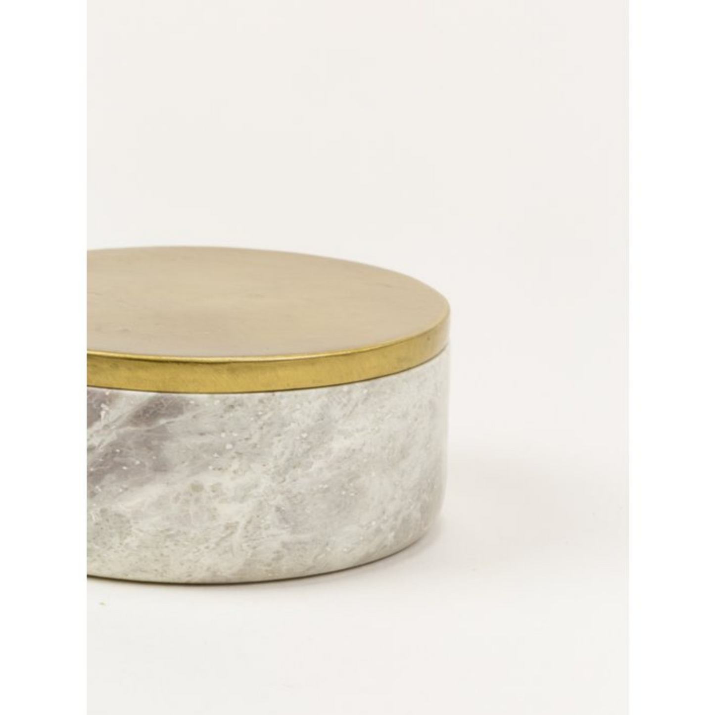 Opbergbox Celeste met messing deksel 10,5x6x5 cm