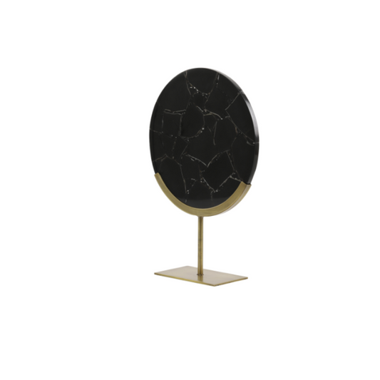 Ornament op voet marmer zwart GOUYA 35 x 12 x 50 cm (L)