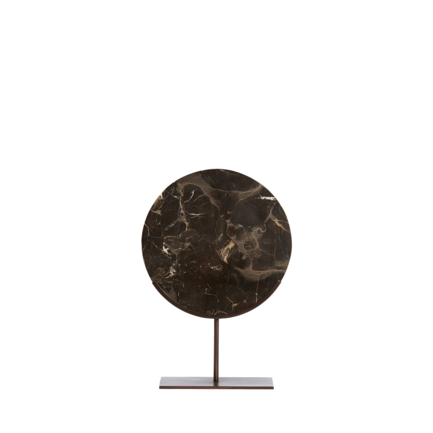 Ornament op voet 25,5x10x38,5 cm MORENO donker bruin marmer (S)