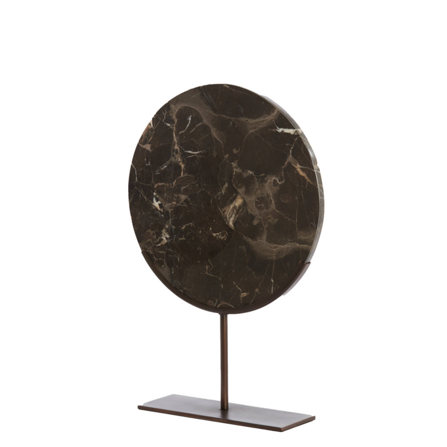 Ornament op voet 35x10x51,5 cm MORENO donker bruin marmer (L)