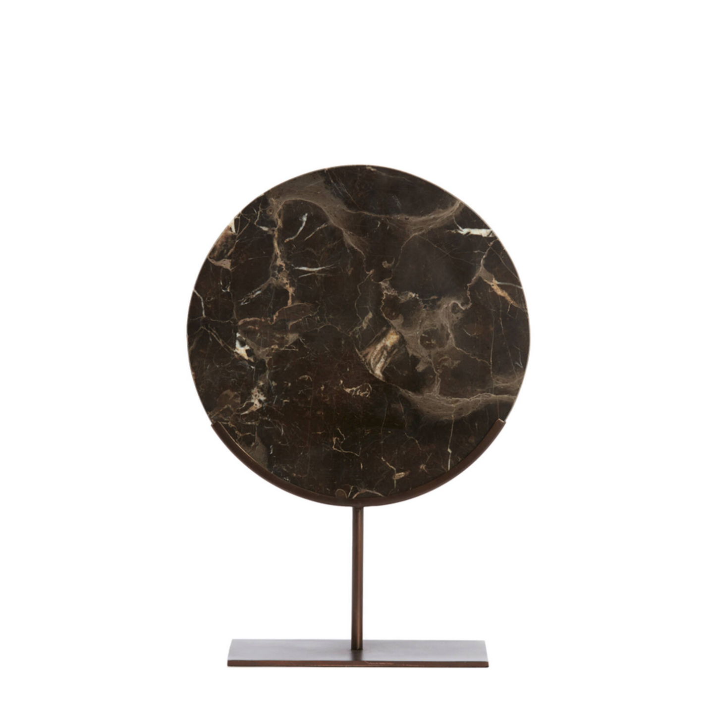 Ornament op voet 35x10x51,5 cm MORENO donker bruin marmer (L)