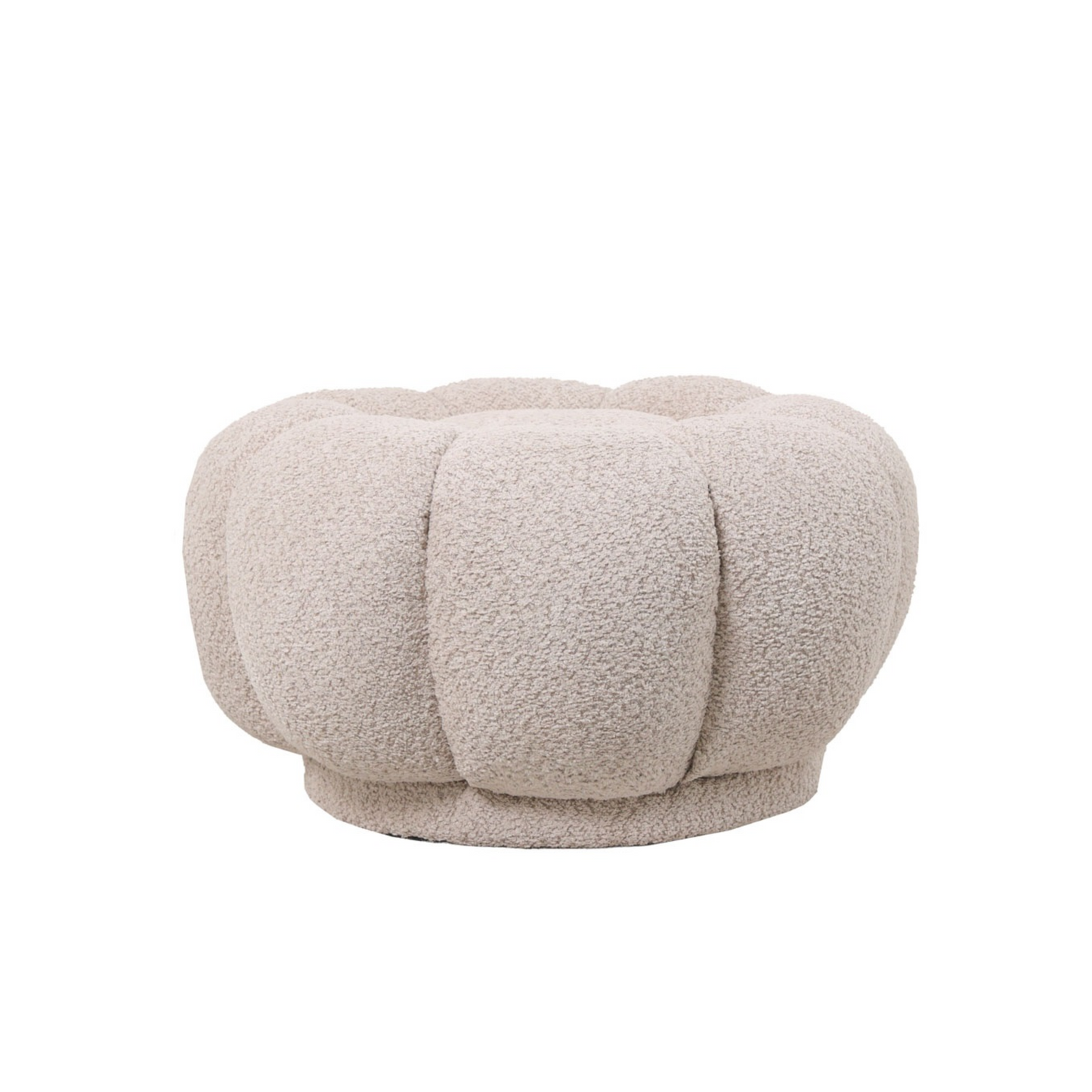 Poef Poppa in Bouclé zand 62x62x34cm