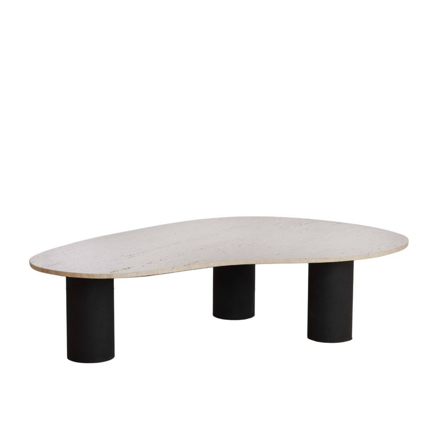 Salontafel Lasita 130x80x30 cm travertin zand+zwart