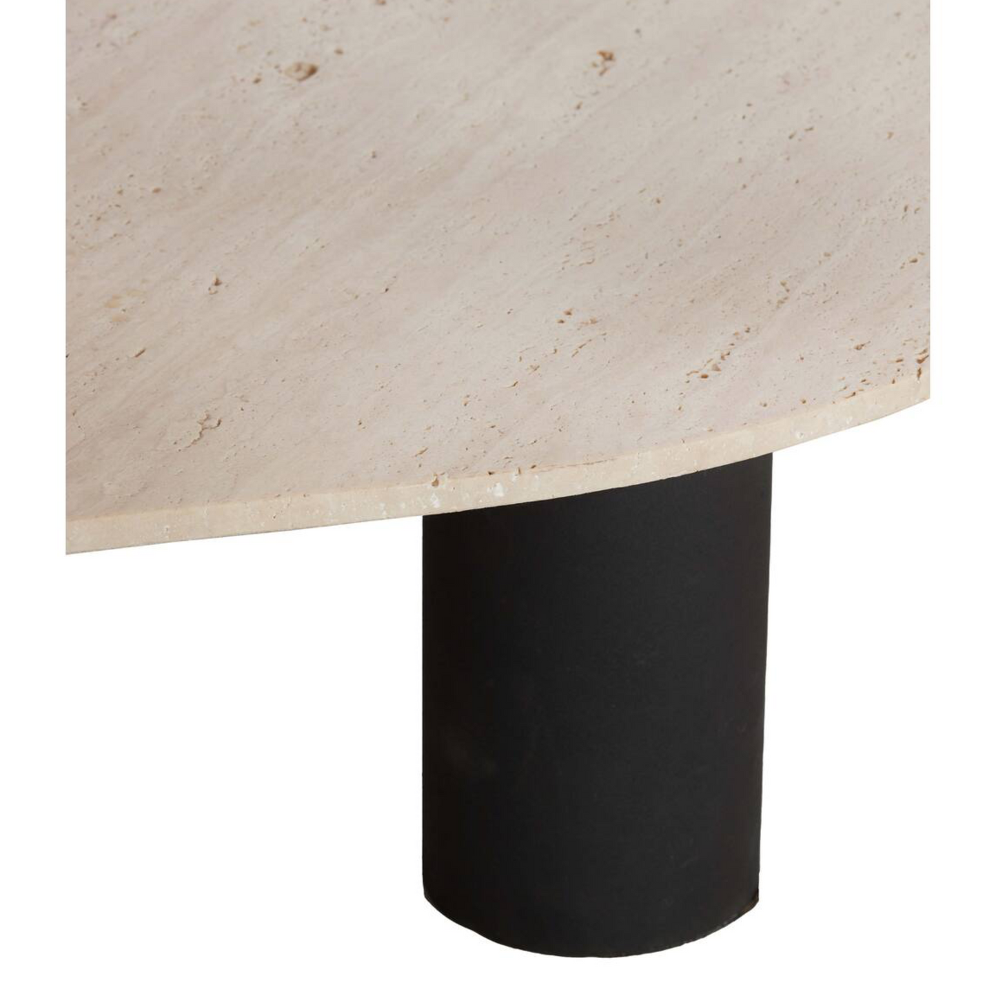 Salontafel Lasita 130x80x30 cm travertin zand+zwart