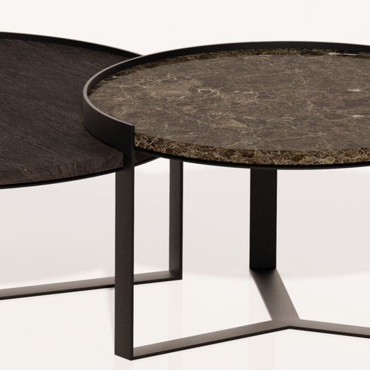 Salontafel May Ø80cmxH28 cm - Ø60cmxH33cm (set/2)