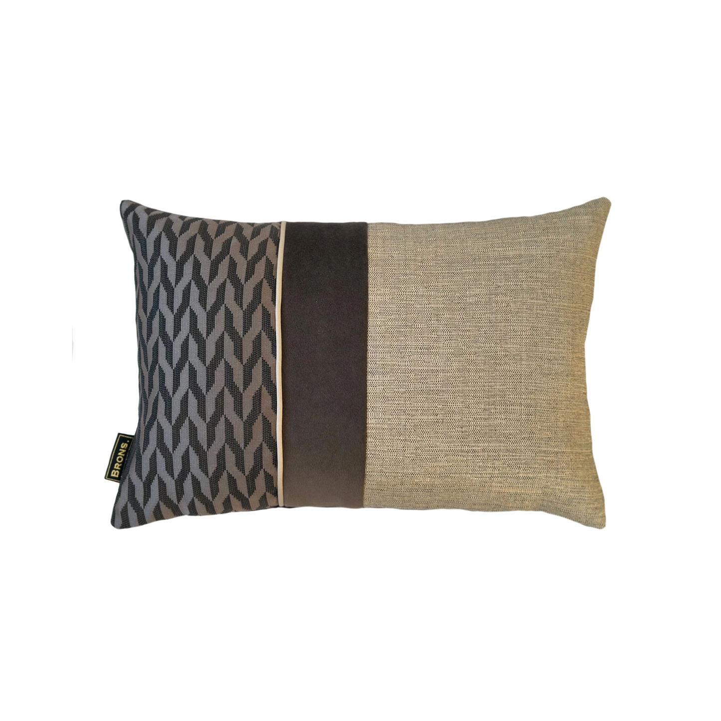 Sierkussen Aphrodite brown strook 45x30 cm