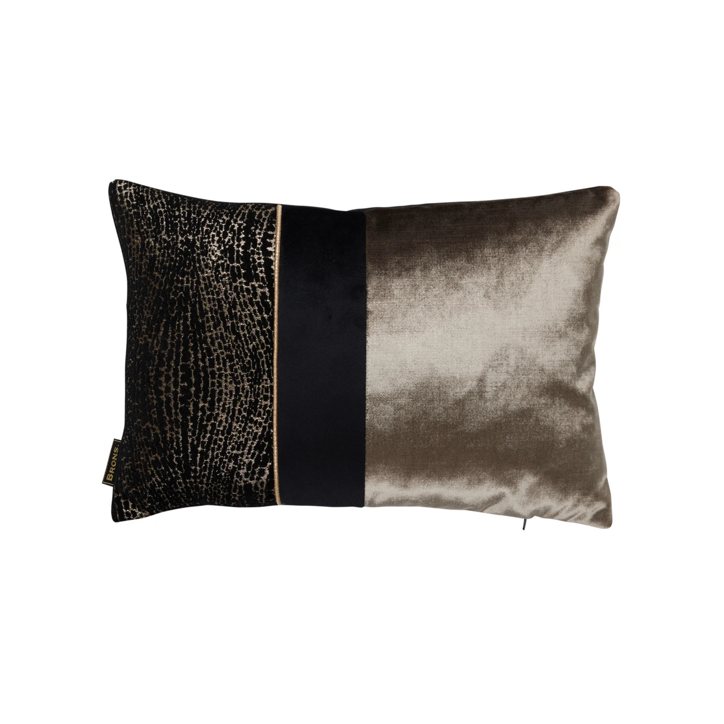 Sierkussen Babylon strook zwart 45x30cm