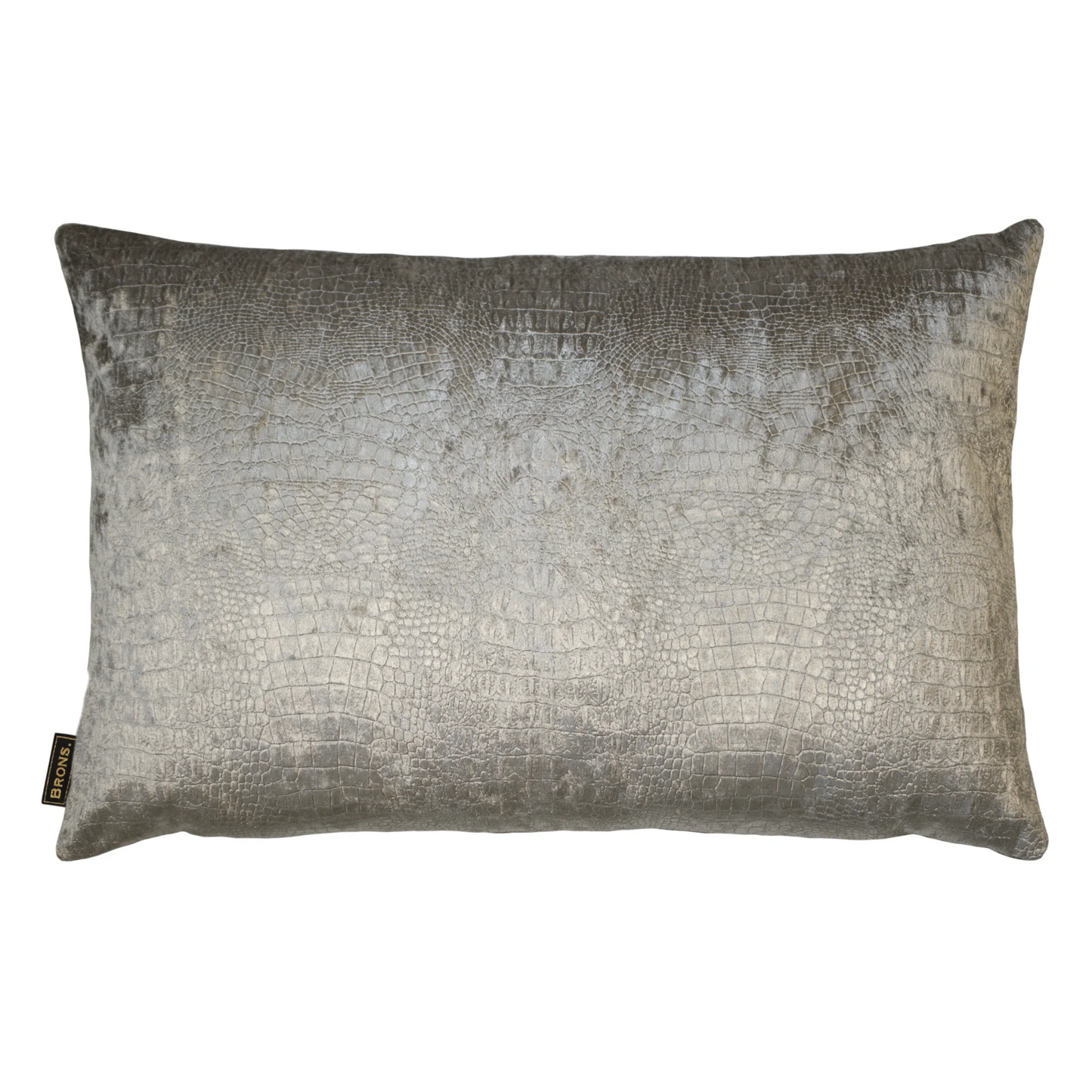 Sierkussen Croco Silver 55x40 cm
