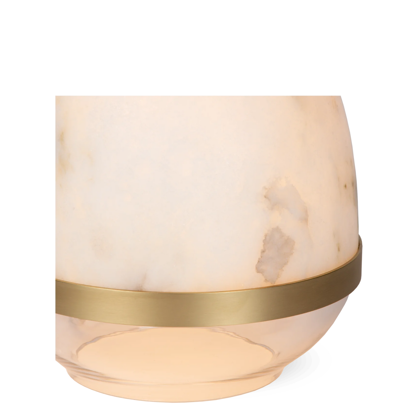 Tafellamp Mae 26x23x23cm alabaster/ messing