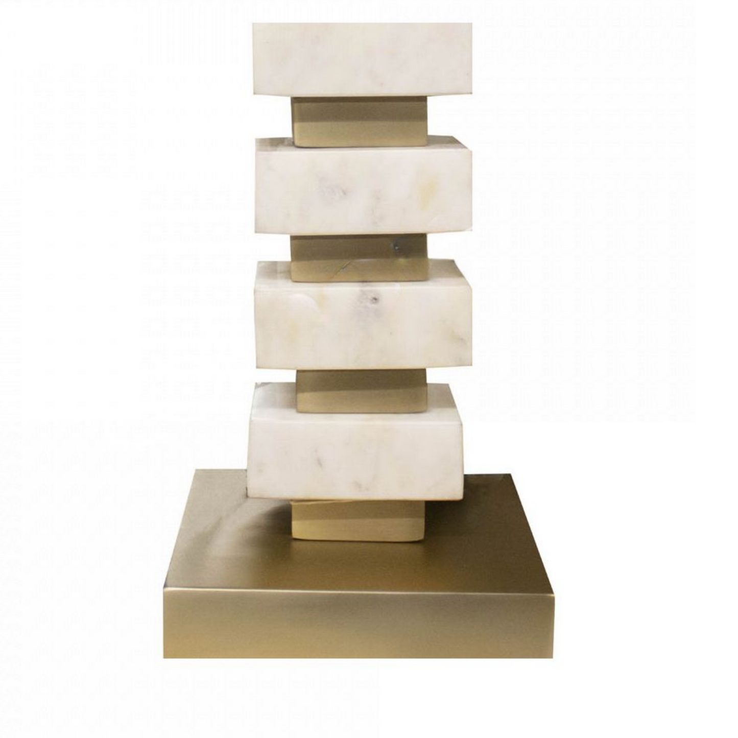 Tafellamp goud RVS/ marmer 18x18x52cm