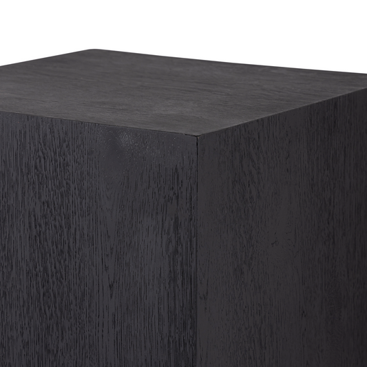 Zuilen zwart eikenfineer set/2 45x45x120 cm/ 45x45x100 cm