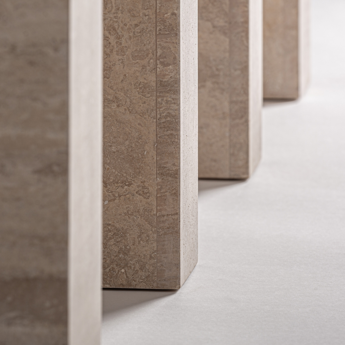 Consule travertine beige Rayan 150x35x80 cm