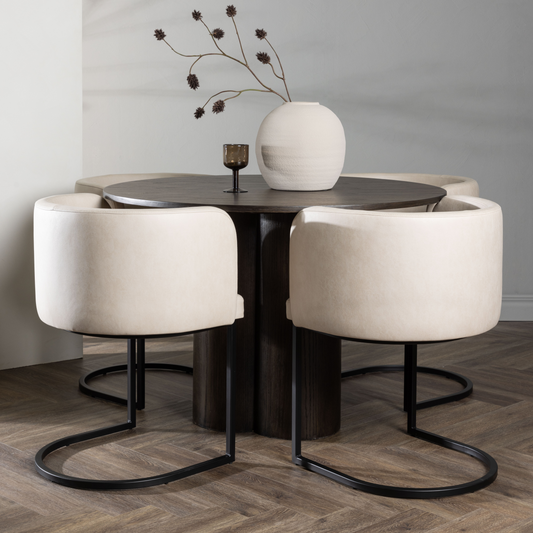 Eettafel Dano rond ø 110 cm donkerbruin