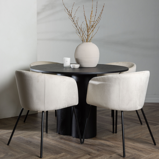 Eettafel Dano rond ø 110 cm zwart