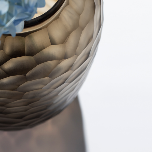 Guaxs Bambola vaas M bruin smokegrey mondgeblazen glas 28 cm Maison Collection