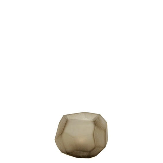 Guaxs | CUBISTIC theelichthouder 9x12x7 cm taupe/beige