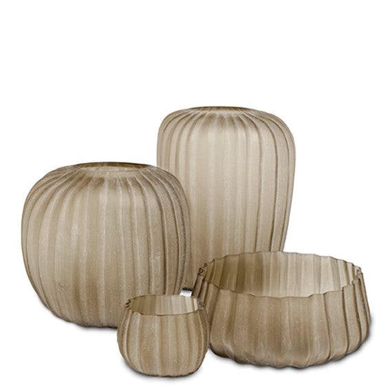 Guaxs | MANAKARA vaas 26x31x12 cm taupe/beige (rond)