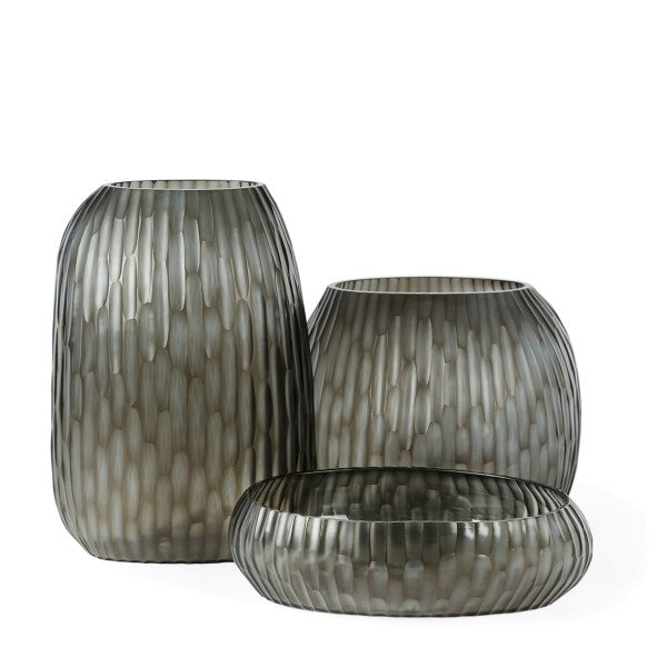 Guaxs | Clemente vaas/windlicht 20x21/25,7 cm taupe/smokegrey (rond)