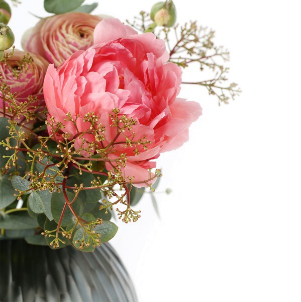 Guaxs | Clemente vaas/windlicht 20x21/25,7 cm taupe/smokegrey (rond)