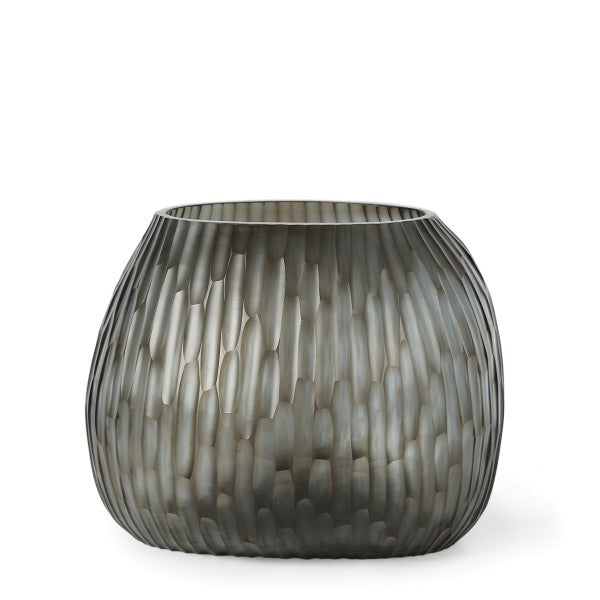 Guaxs | Clemente vaas/windlicht 20x21/25,7 cm taupe/smokegrey (rond)