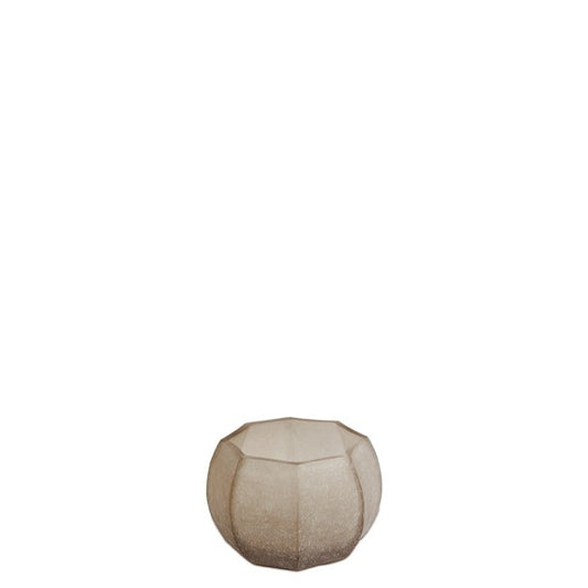 Guaxs | Koonam theelichthouder 6x8x6,5 cm taupe/beige