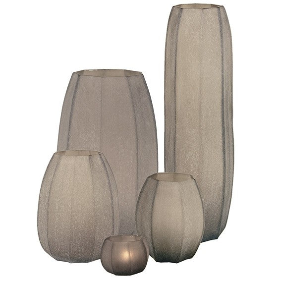 Guaxs | Koonam theelichthouder 6x8x6,5 cm taupe/beige