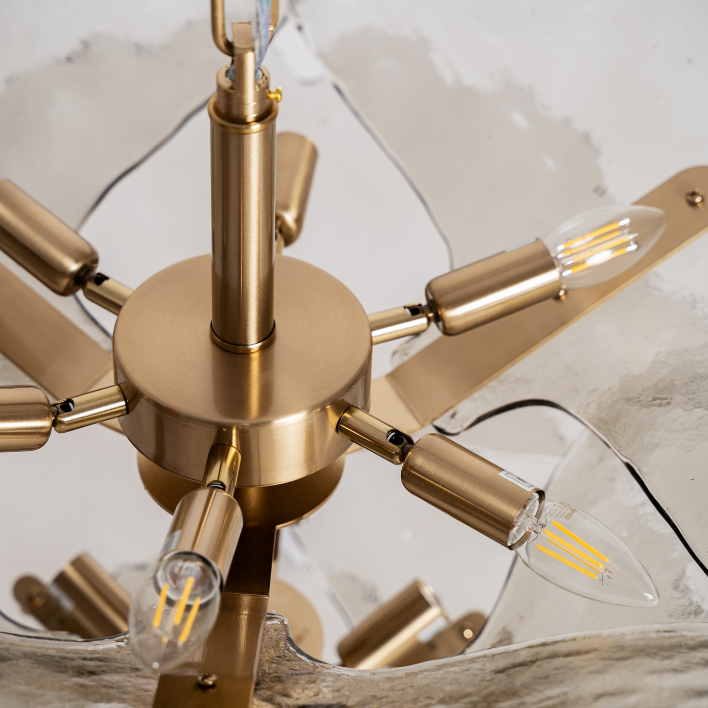 Luxe hanglamp Layali smoke taupe kristal 86x86x60 cm