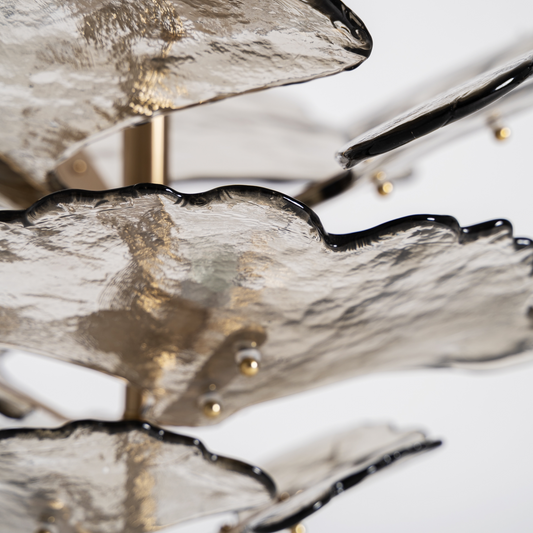 Luxe hanglamp Layali smoke taupe kristal 86x86x60 cm