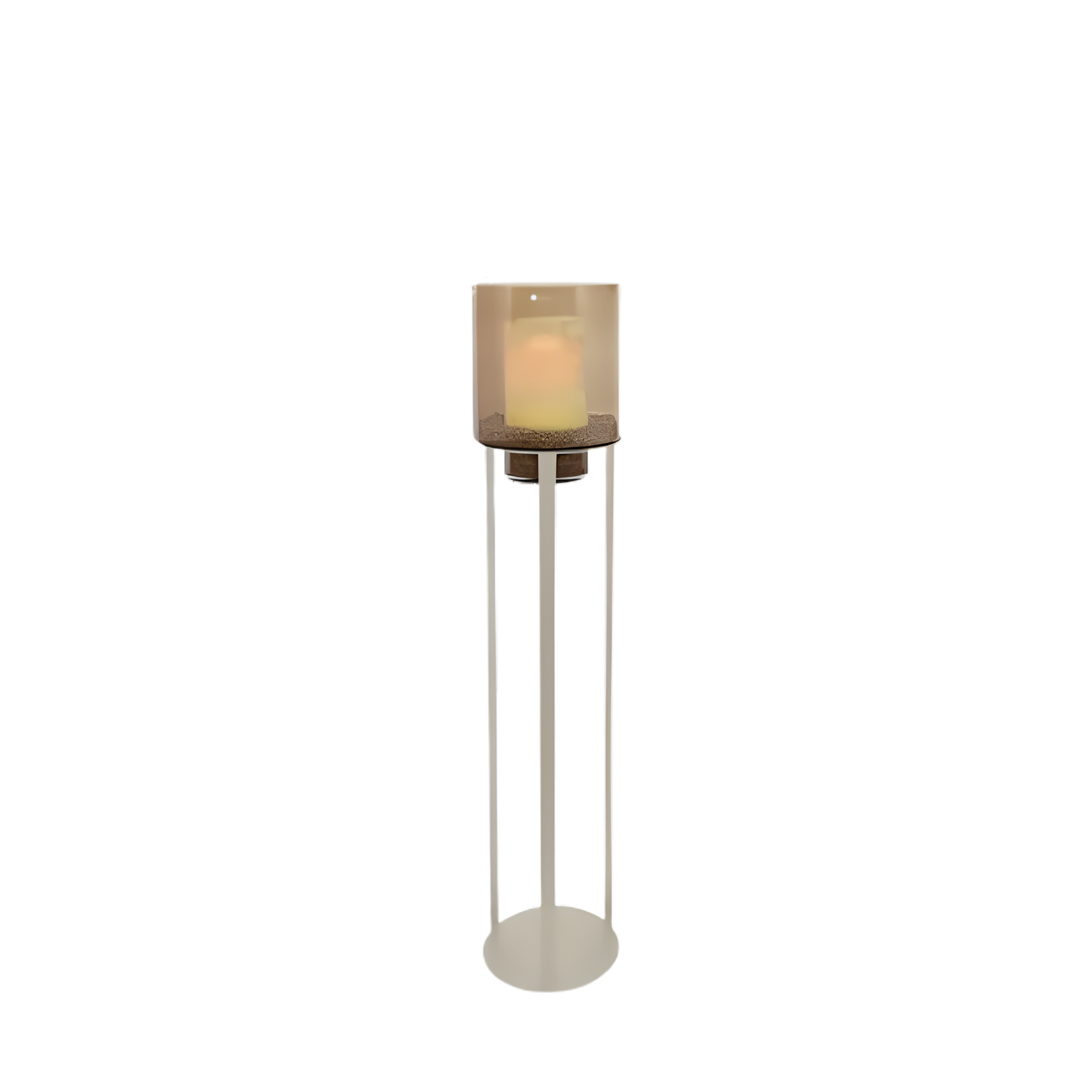 Hurricane stand-open ivoor mat | topaz windlicht 27,5 x 127 cm (L)