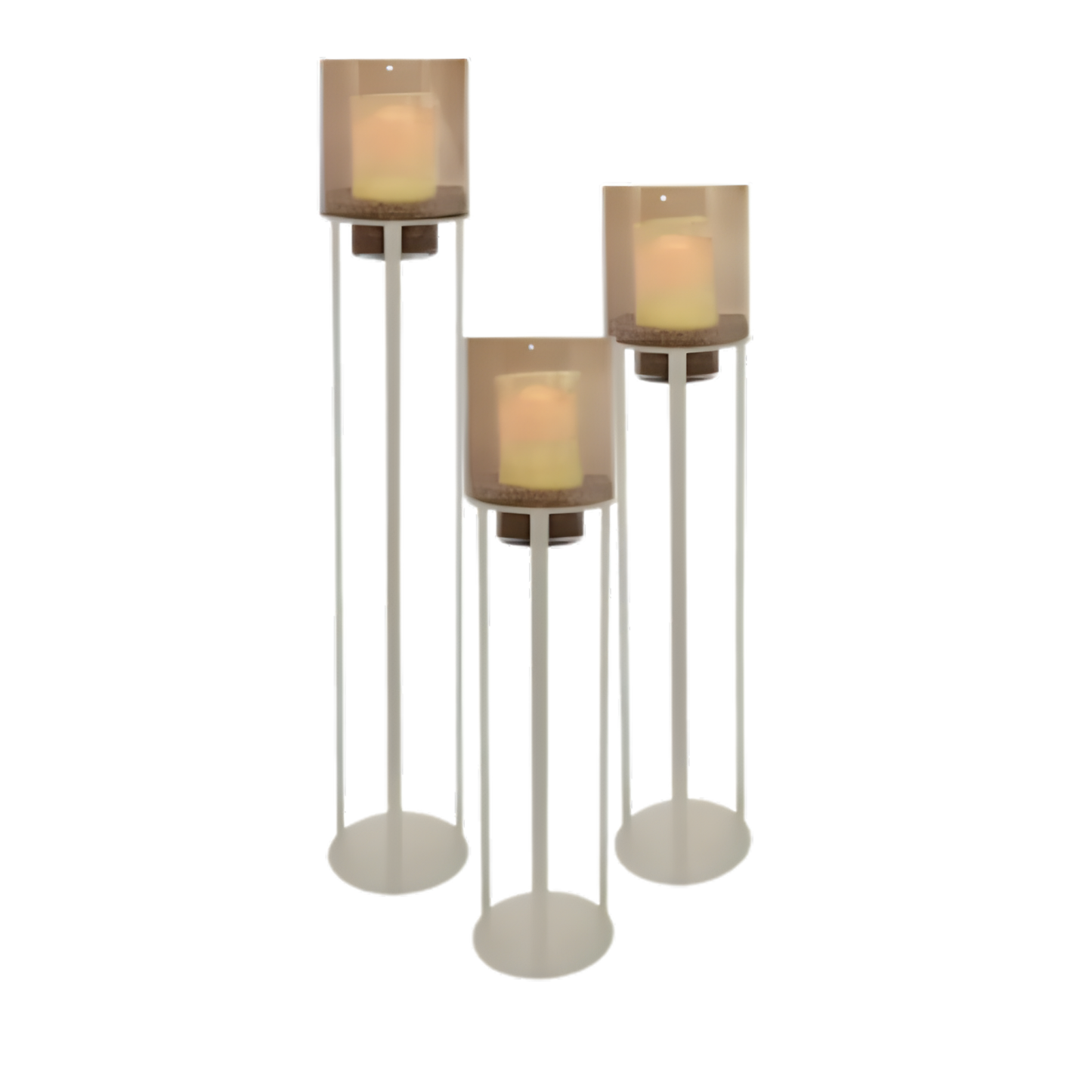 Hurricane stand-open ivoor mat | topaz windlicht 27,5 x 147 cm (XL)